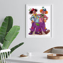 Clowns 5D DIY Full Round Drill Diamond Painting Handmade Digital Rhinestones Kit