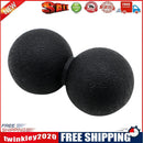 TPE Lacrosse Ball Fitness Peanut Ball  Relax Yoga Exercise Massage(Black)