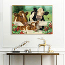 DIY Cattle Frameless Oil Paint by Numbers Drawing on Canvas Pictures Home D