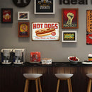 Hot Dogs Retro Metal Plate Tin Sign Wall Home Decor Iron Painting Accessories