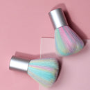 Portable Rainbow Nail Art Brush Dust Powder Remover for UV Gel Nail Cleaning