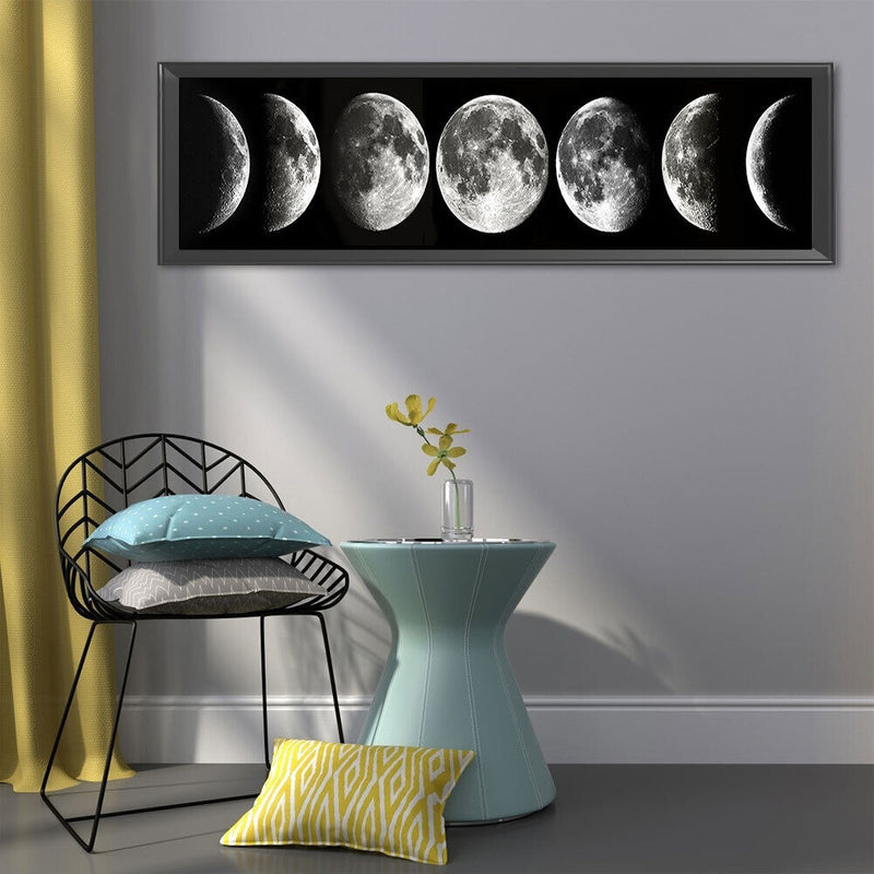 5D DIY Diamond Painting Full Square Drill Moon Phase Wall Decor Rhinestone Art