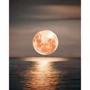 Full Moon at Sea Oil Paint By Numbers Kit Frameless Drawing Picture Wall Deco