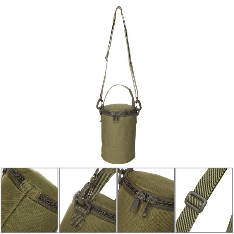 Outdoor Gas Canister Lamp Storage Bag Portable Bottle Cover (Army Green S) Newly
