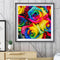 5D DIY Full Drill Round Shape Rainbow Flower Rhinestone Diamond Drawing Kit