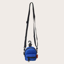 Nylon Crossbody Bag Men Women Street Hip Hop Zip Small Phone Packs (Blue)