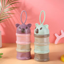 Portable Baby Food Storage Box Bear Shape Milk Powder Container (A Purple) Newly