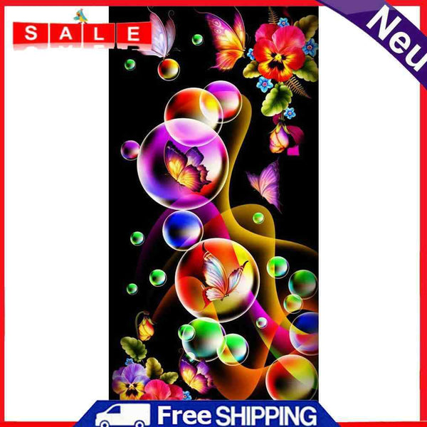 5D DIY Full Drill Diamond Painting Rhinestone Flowers Butterfly Picture Crafts