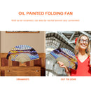 Lake Sunset Oil Paint Folding Fan By Numbers DIY Painted Art Craft Handmade