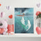 Frameless Oil Paint By Numbers DIY White Dolphin Girl Picture Craft Kit for Home