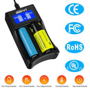 Charger Adapter Fast Charging Dock For 3.7V Rechargeable Li-Ion Batteries