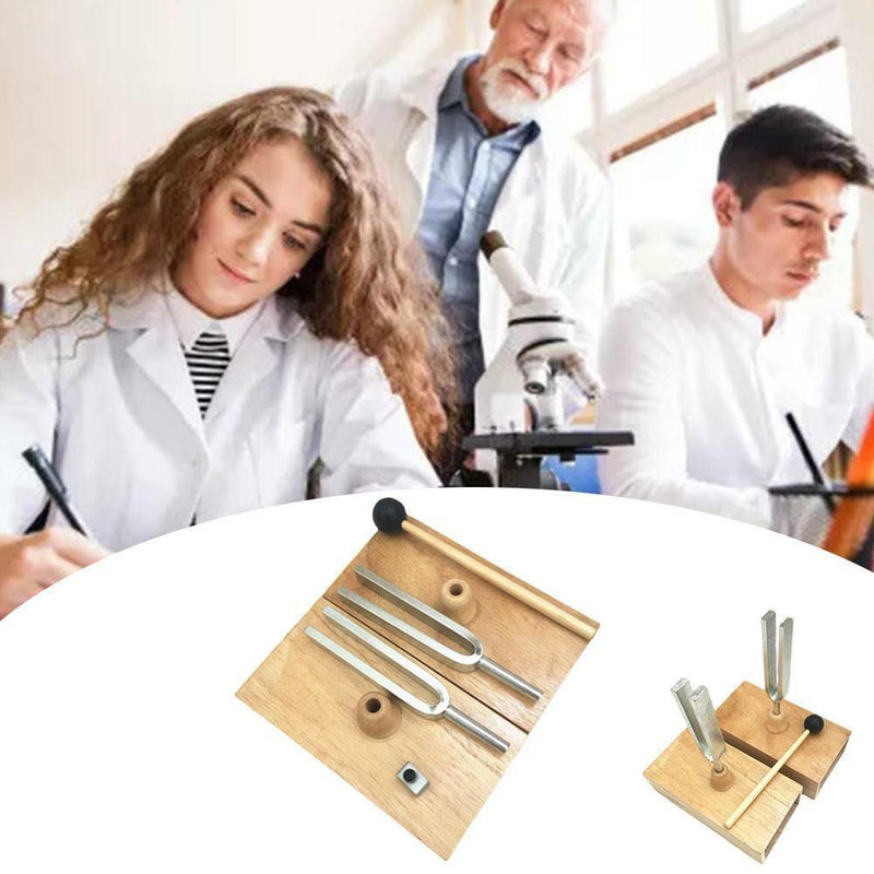 440 Hz Tuning Fork With Wooden Resonator And Beaters For Learning Musics
