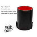 PVC Leather Dice Cup Set with 5 Dices for Playing Games KTV Party Favors To