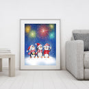 Christmas Penguin Oil Paint By Numbers Kits Canvas Drawing DIY Art (29479)