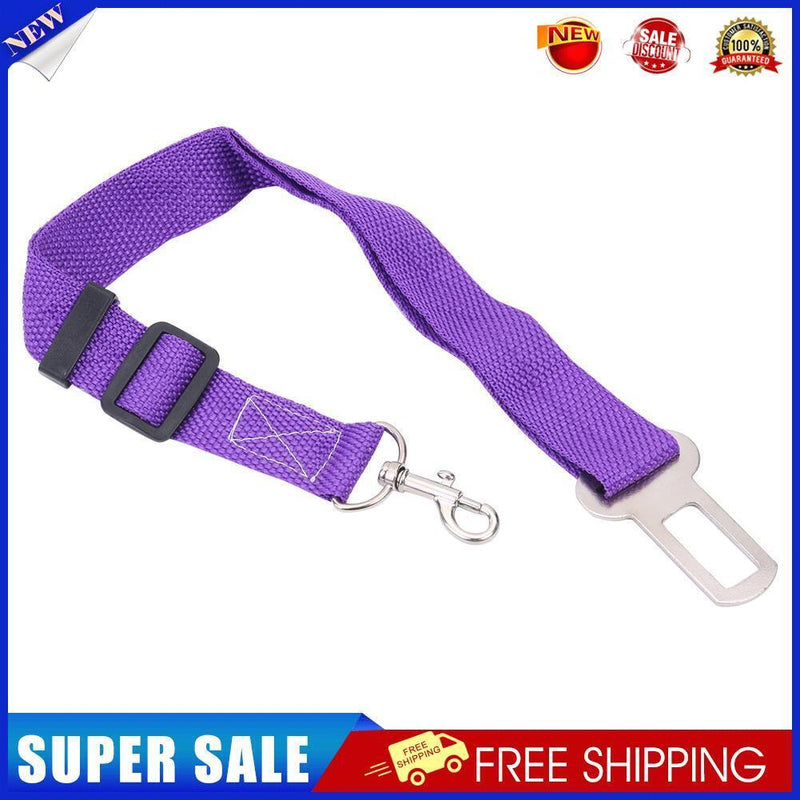 Car Pet Dog Seat Belt Puppy Safety Seatbelt Dog Harness Lead Clip (Purple)