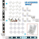 LED Light Strip Connectors Set For SMD 5050 Multicolor 12V-24V LED Strip X7I2
