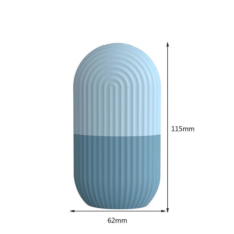 Skin Care Beauty Tool Silicone Ice Cube Tray Massager Face Roller (Blue)