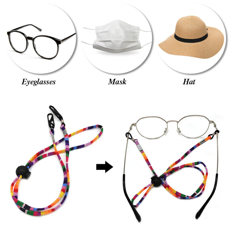 #A Glasses Chain Lanyard Face Cover Windproof Rope Adjustable Women Sun Hat Rope