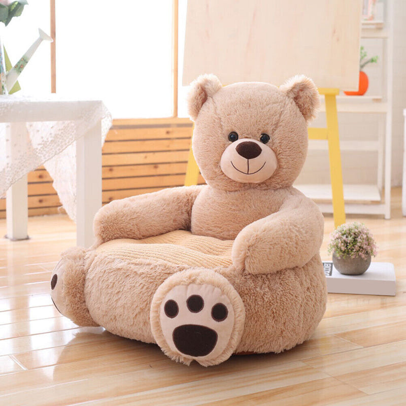 Cute Learning to Sit Baby Sofa Cover Seat Support without Filler (Bear) Newly