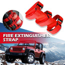 Adjustable Roll Bar Fire Extinguisher Holder Belt for Jeep Wrangler (Red) Newly