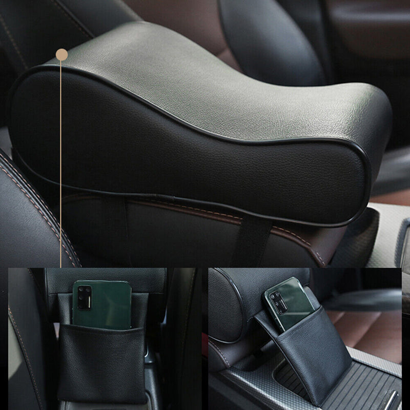 PU Leather Memory Foam Car Center Console Armrest Cushion with Storage Pouc