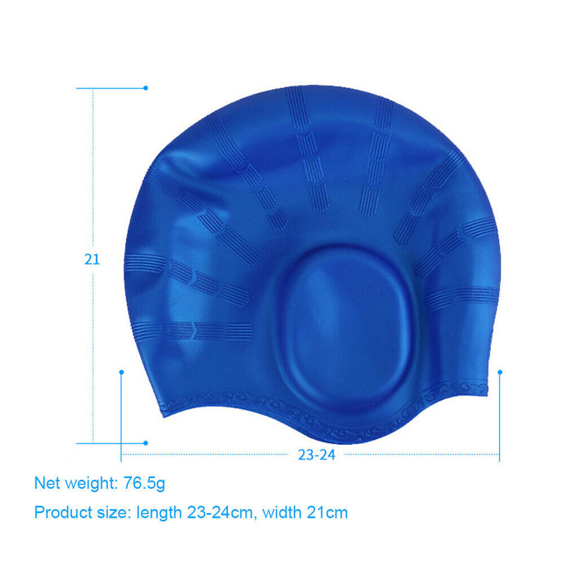 Swimming Caps Men Women Waterproof Swim Pool Cap Ear Protect Silicone Divin