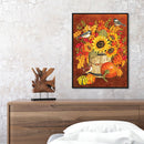 Frameless Oil Paint By Numbers DIY Barrel Bird Picture Craft Kit for Bedroom