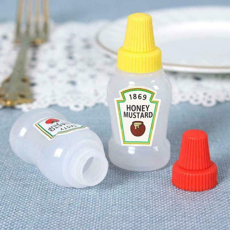 2Pcs / Set 25Ml Mini Tomato Ketchup Bottle Portable Salad Containers Sauce B1F5
