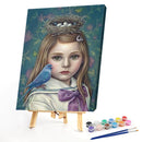 Frameless Oil Paint By Numbers DIY Girl Bird Picture Craft Kit for Living Room