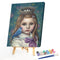 Frameless Oil Paint By Numbers DIY Girl Bird Picture Craft Kit for Living Room