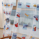 1PCS Curtain Toddler Kids Car Pattern Voile Panel Sheer Door Room Draper