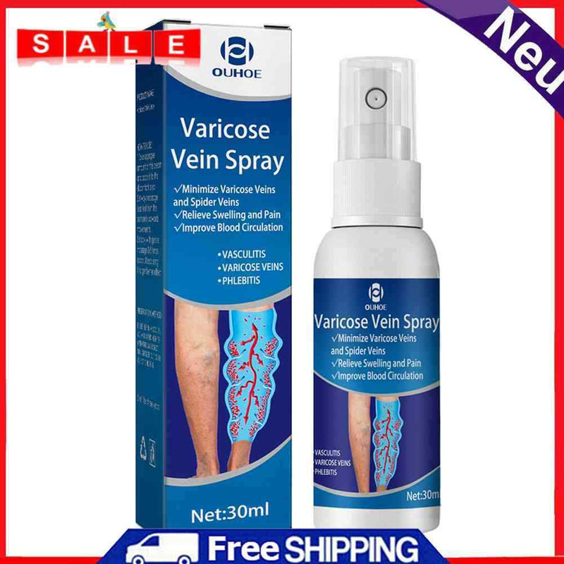 Varicose Vein Spray Sooting Leg Acid Bilges Itching Solution Body Care 30ml