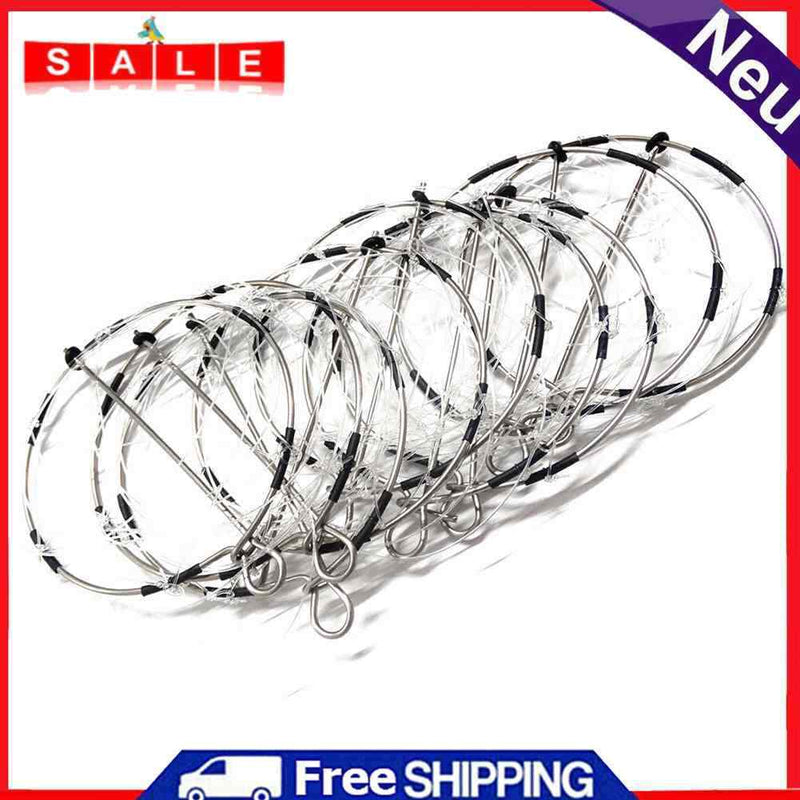 JUNERAIN Portable 6 Ring Fishing Kit, For Shrimp, Crab, Plaster Trap