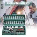 46pcs/set Carbon Steel Combination Set Wrench Socket Spanner Screwdriver