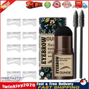 Waterproof EyeBrow Powder Stamp Brow Stencils Shaping Kit (Medium Brown) Newly