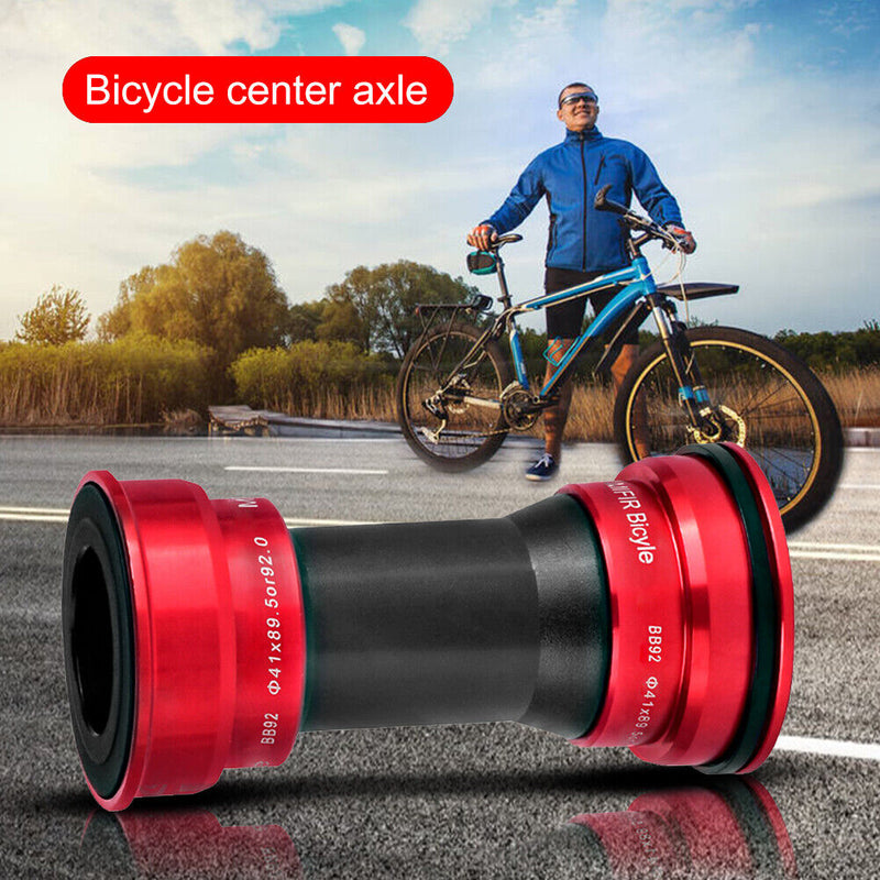 Mountain Bicycle Axis Crankset Aluminum Alloy MTB BB Bottom Bracket (Red) Newly