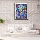 5D Diamond Painting Kit Pansy Full Round Drill DIY Mosaic Picture Home Decor