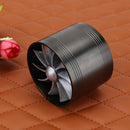 Car Turbo Charger Air Intake Gas Fuel Saver Car Refitting Fan Vent(Black)
