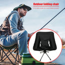 Portable Camping Chair-Outdoor Lightweight Folding Rotatable Chair (Black)
