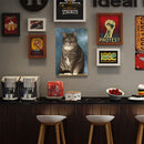 Retro Sitting Cat Metal Plate Painting for Bar Pub Tin Plaques Wall Sign Newly