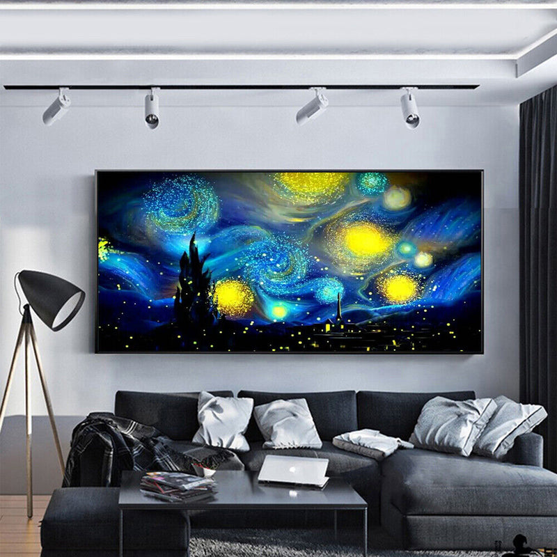80x45cm 5D DIY Diamond Painting Abstract Night Sky Full Round Drill Mosaic Kit