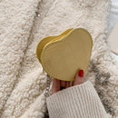 Fashion Love Heart-Shaped Crossbody Handbags Women Leather Small Shoulder Bags