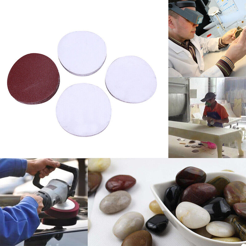 30pcs/set 4 Inch 100mm 80 Meshes Sand Sheets Round Self-adhesive Sand Paper