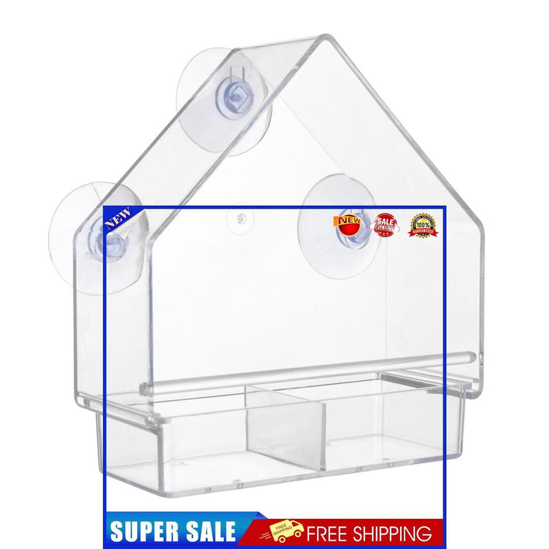 Window Bird Feeder House, Weather Proof, Transparent, Suction Cup Birdhouse