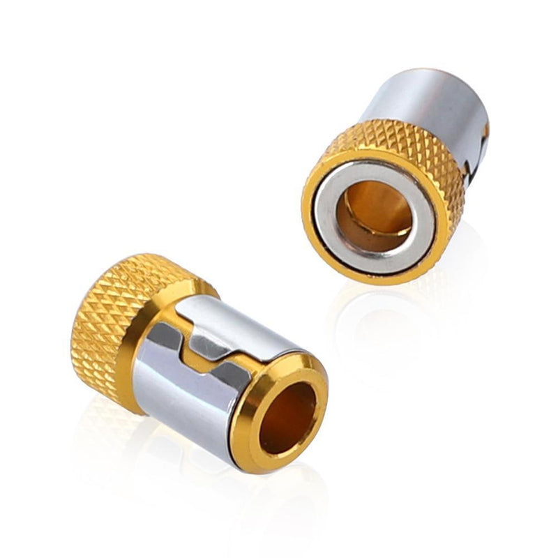 1/4 inch Screwdriver Bit Batch Head Magnetic Ring Screwlock Sleeve (Yellow)