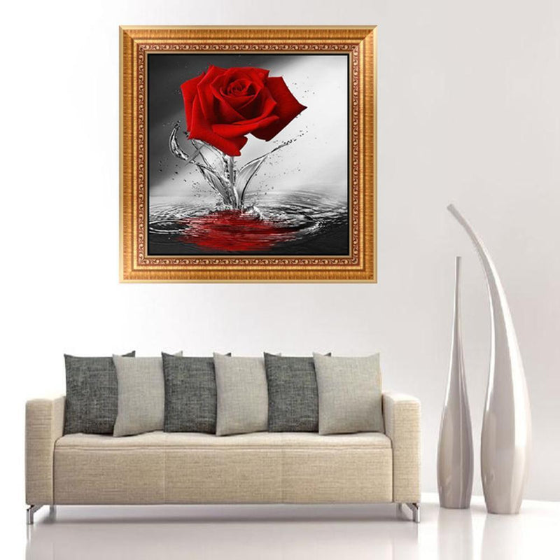 DIY 5D Diamond Painting Embroidery Flower Rose Cross Crafts Stitch Decor Newly