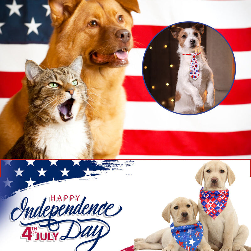 Pet Bow Ties Neckties Triangle Scarf Set - Durable & Soft Material for Pets