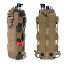 Molle Water Bottle Bag Travel Camping Hiking Kettle Holder Pouch (Mud) Newly