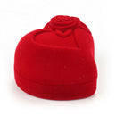 Cute Engagement Luxury Red Heart Jewelry Box Velvet Ring Box Wedding Ring Box