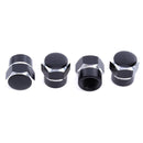 4pcs Universal Aluminum Car Wheel Tire Valve Stem Caps Dust Covers (Black)